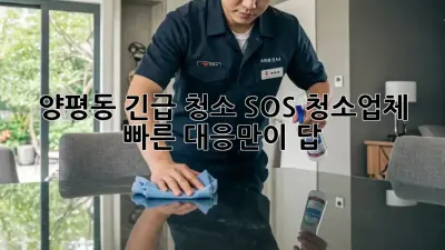 🚨 양평동 긴급 청소 SOS! 청소업체 빠른 대응만이 답! 🚨